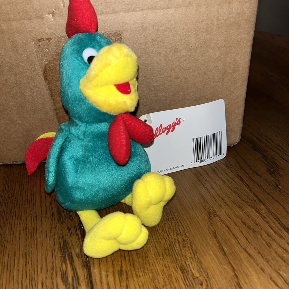Kellogg's Corny Cornelius Corn Flakes Bird Plush Doll Vintage 1999 8" New